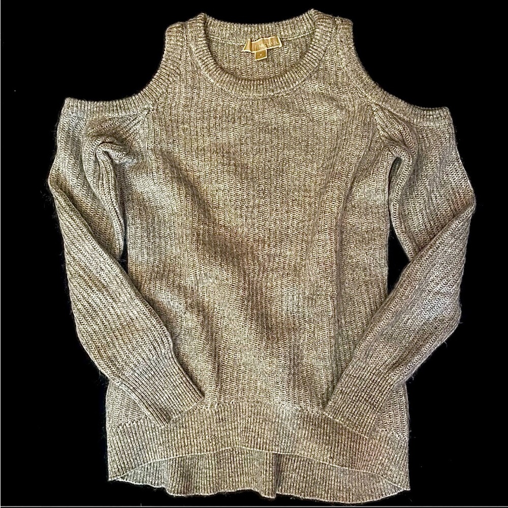 Michael Kors Gray Cold Shoulder Long Sleeve Sweater- Size M- New Without Tags!